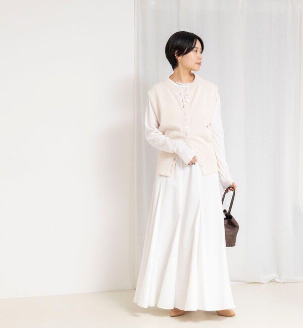 NOLLEY'S「【WEB限定】ウォッシャブルヴィンテージタフタマチ入りマキシスカート」|スカート|