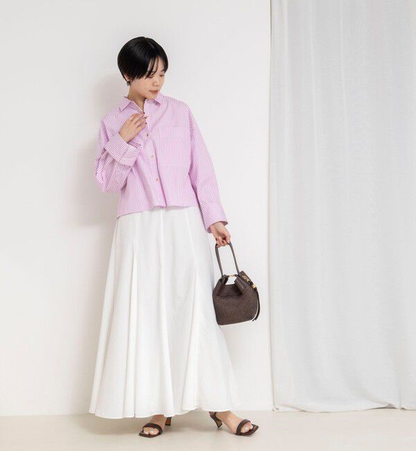 NOLLEY'S「【WEB限定】ウォッシャブルヴィンテージタフタマチ入りマキシスカート」|スカート|