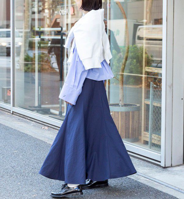 NOLLEY'S「【WEB限定】ウォッシャブルヴィンテージタフタマチ入りマキシスカート」|スカート|