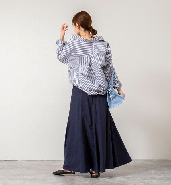 NOLLEY'S「【WEB限定】ウォッシャブルヴィンテージタフタマチ入りマキシスカート」|スカート|