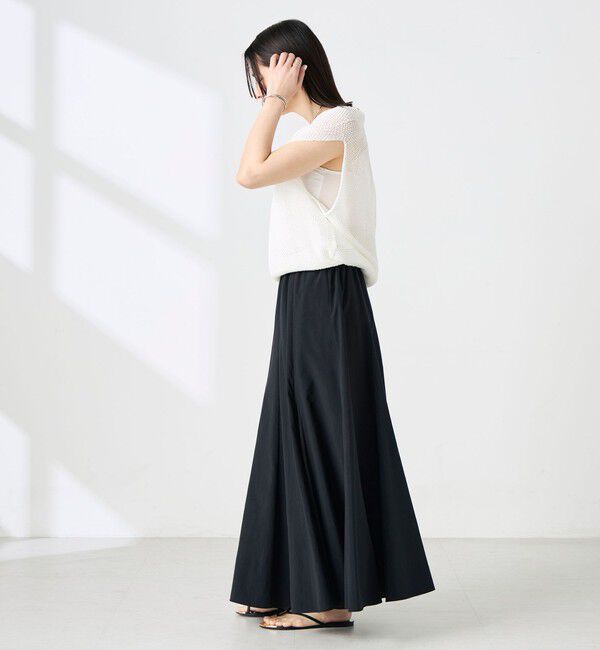 NOLLEY'S「【WEB限定】ウォッシャブルヴィンテージタフタマチ入りマキシスカート」|スカート|