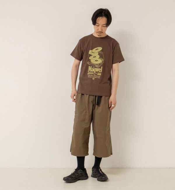 MAQWEL「【MAQWEL/マクウェル】ウォッシャブル Maqwel RECORDS オープンエンドプリントTシャツ」|Tシャツ・カットソー|