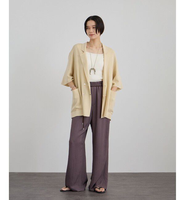 SALON adam et rope'「クールニットハーフスリーブジャケット」|テーラードジャケット|