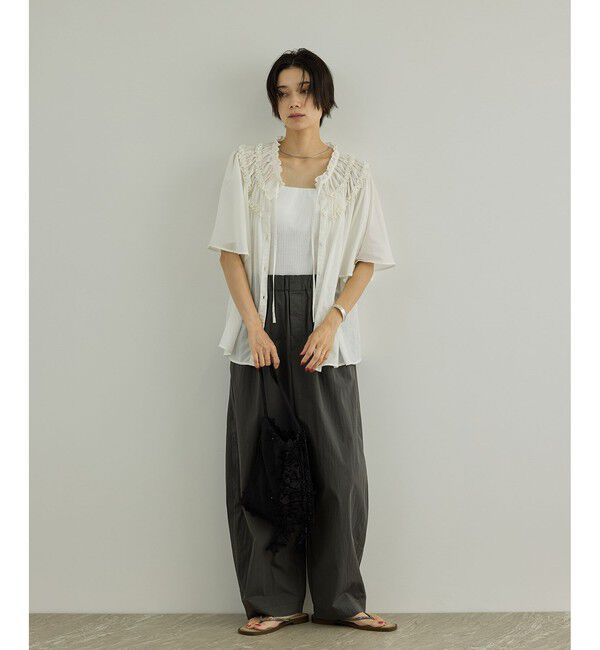 SALON adam et rope'「【crinkle crinkle crinkle】別注コットンブラウス」|シャツ・ブラウス|