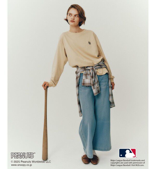 Rope&rsquo;Picnic「【PEANUTS&times;MLB COLLECTION by ROPE' PICNIC】ロングスリーブTee」|Tシャツ・カットソー|