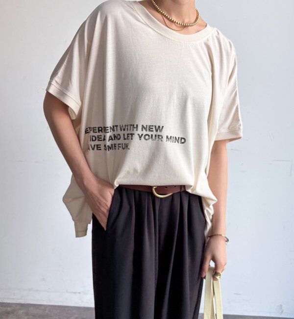  「【WEB限定】2WAYポンチョロゴTEE」|Tシャツ・カットソー|
