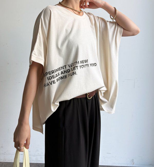  「【WEB限定】2WAYポンチョロゴTEE」|Tシャツ・カットソー|