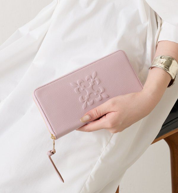  「エンボスモノグラムラウンドジップウォレット」|財布|