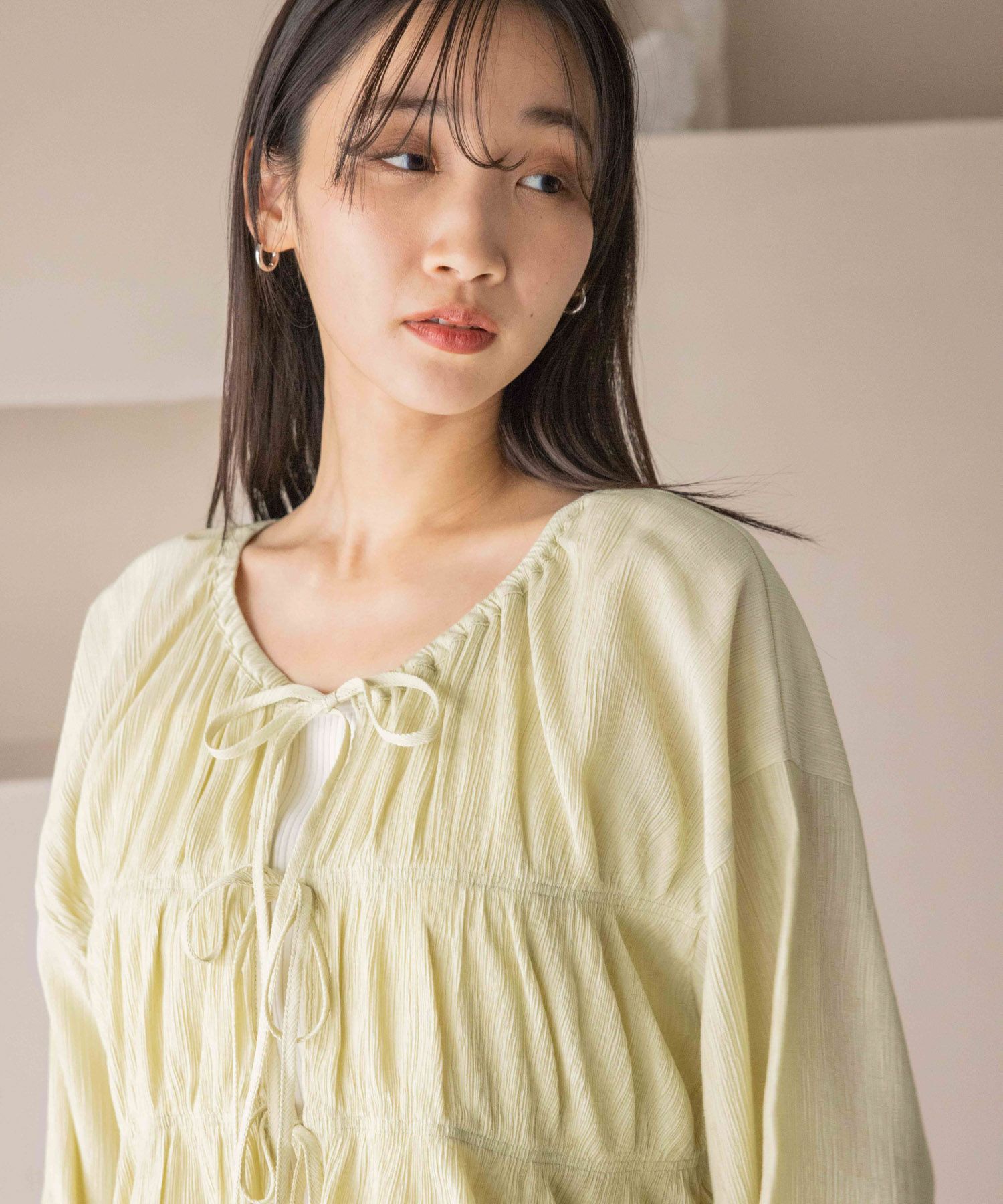 LOWRYS FARM「ヨウリュウシャーリングショートブラウス」|シャツ・ブラウス|