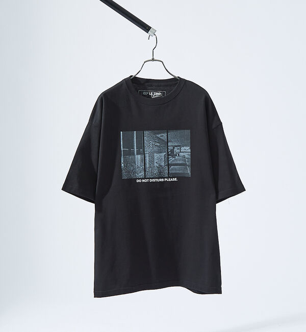 ABAHOUSE「DoNotDisturb グラフィック プリント 半袖Tシャツ/オーバーサイズ/」|Tシャツ・カットソー|ブラック