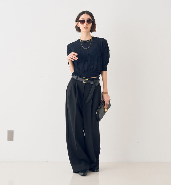 Rouge vif「ストレッチツータックワイドパンツ」|その他|
