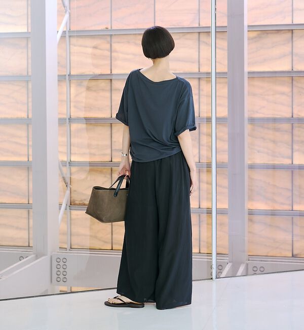 Rouge vif「ドローコードシアーロゴTシャツ / ボートネック」|Tシャツ・カットソー|
