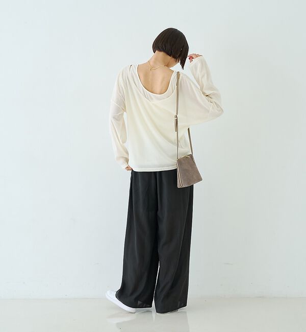 Rouge vif「【2点セット】シアーベロアストライプアンサンブル【予約】」|Tシャツ・カットソー|