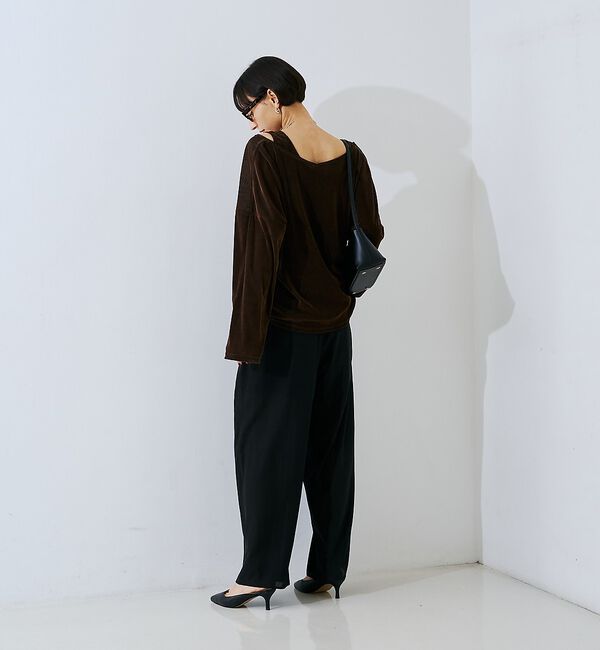 Rouge vif「【2点セット】シアーベロアストライプアンサンブル【予約】」|Tシャツ・カットソー|