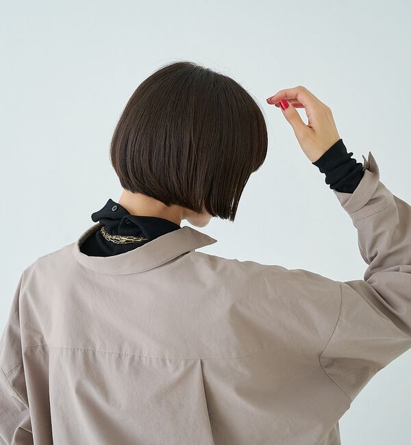 Rouge vif「前後2WAYウール釦テレコタートルカットソー【予約】」|Tシャツ・カットソー|