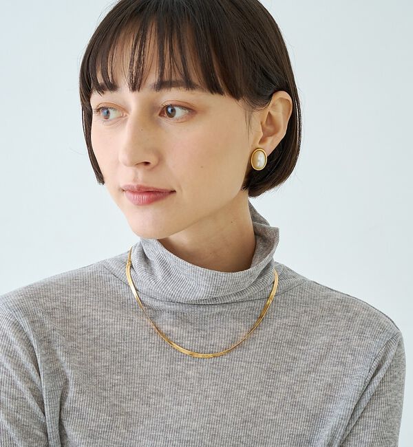 Rouge vif「前後2WAYウール釦テレコタートルカットソー【予約】」|Tシャツ・カットソー|