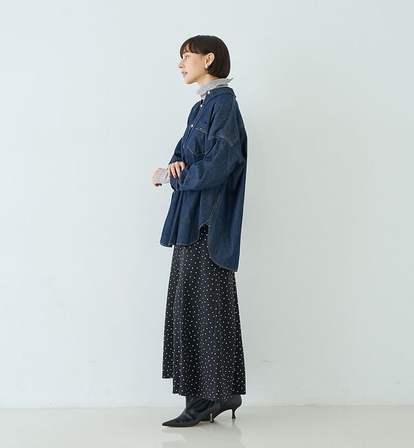 Rouge vif「前後2WAYウール釦テレコタートルカットソー【予約】」|Tシャツ・カットソー|