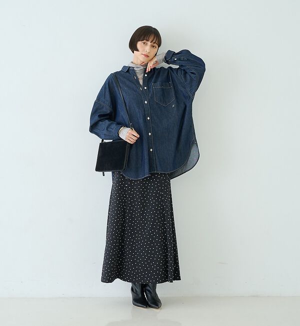 Rouge vif「前後2WAYウール釦テレコタートルカットソー【予約】」|Tシャツ・カットソー|