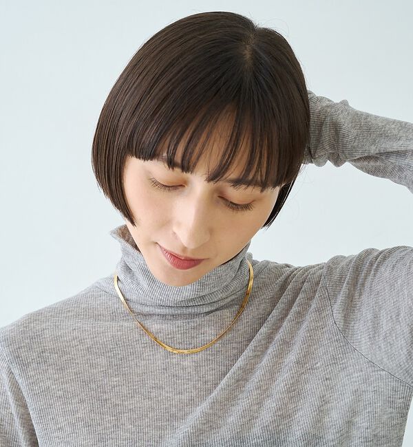 Rouge vif「前後2WAYウール釦テレコタートルカットソー【予約】」|Tシャツ・カットソー|