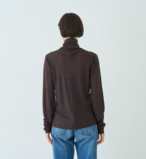Rouge vif「前後2WAYウール釦テレコタートルカットソー【予約】」|Tシャツ・カットソー|