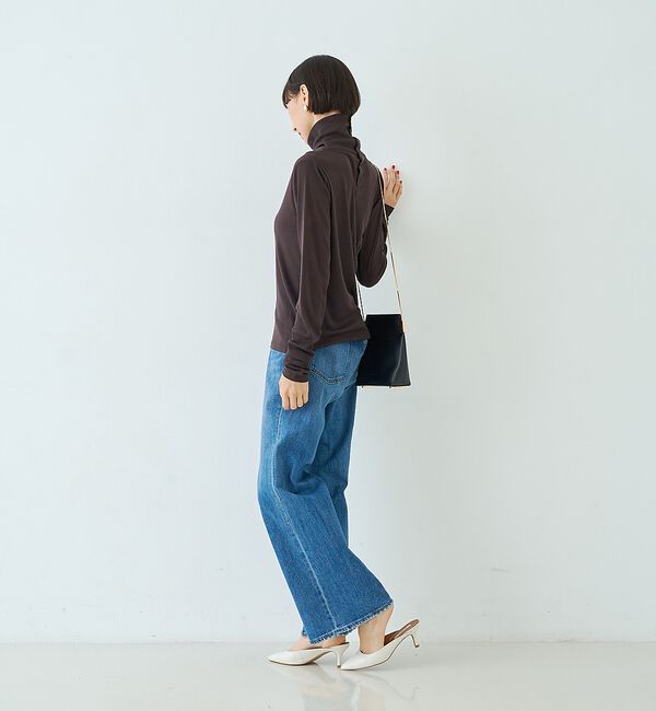 Rouge vif「前後2WAYウール釦テレコタートルカットソー【予約】」|Tシャツ・カットソー|