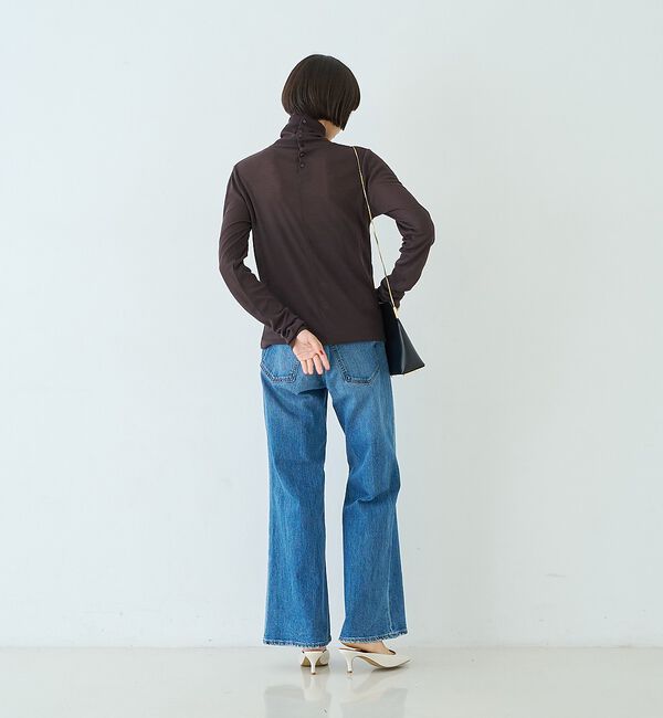 Rouge vif「前後2WAYウール釦テレコタートルカットソー【予約】」|Tシャツ・カットソー|