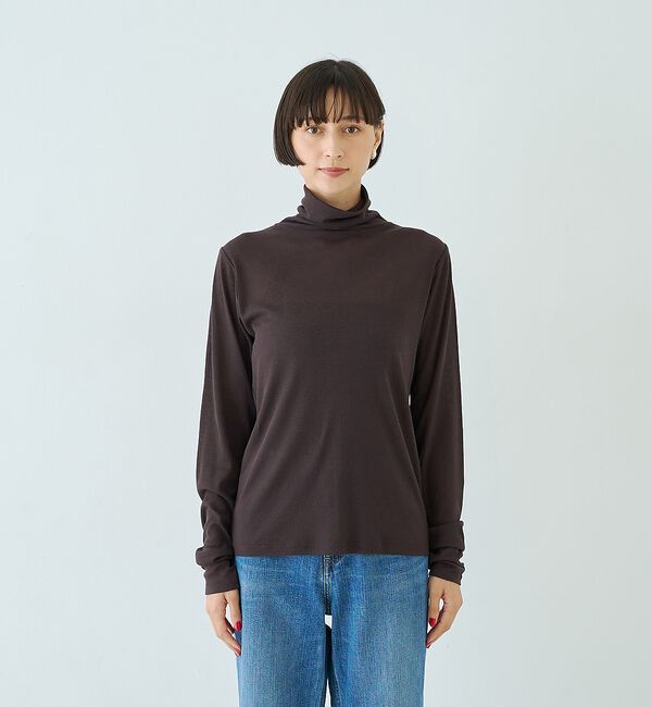 Rouge vif「前後2WAYウール釦テレコタートルカットソー【予約】」|Tシャツ・カットソー|