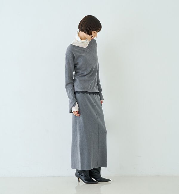 Rouge vif「【セットアップ対応】前後2WAYウール混フレアスリーブプルオーバー【予約】」|ニット・セーター|