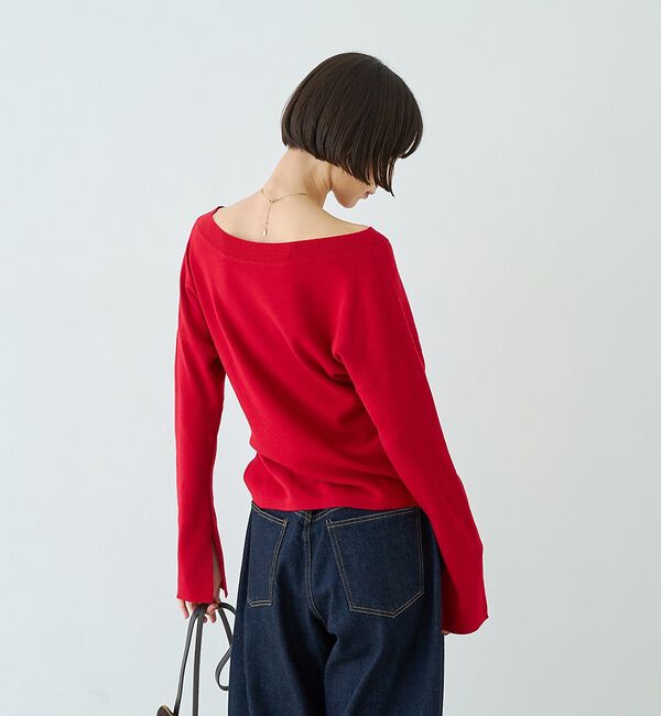 Rouge vif「【セットアップ対応】前後2WAYウール混フレアスリーブプルオーバー【予約】」|ニット・セーター|