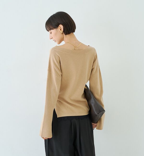 Rouge vif「【セットアップ対応】前後2WAYウール混フレアスリーブプルオーバー【予約】」|ニット・セーター|