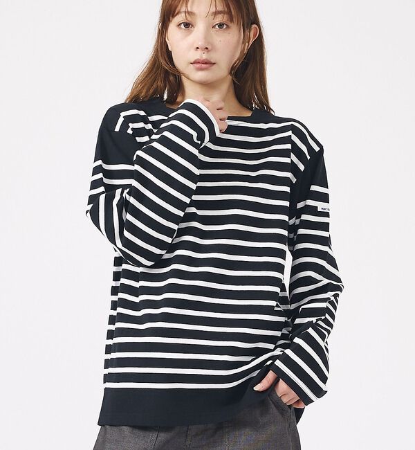Rouge vif「【MONT KEMMEL/モン ケメル】バスクシャツ / ボーダーロングスリーブ」|Tシャツ・カットソー|ブラック