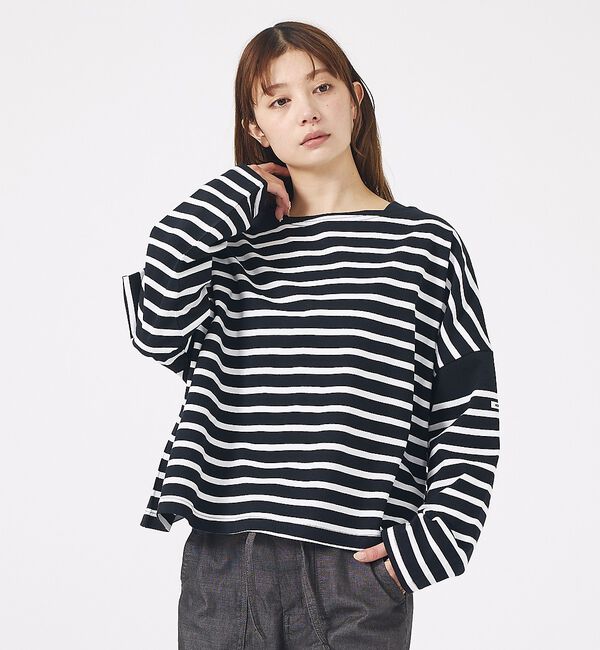 Rouge vif「【MONT KEMMEL/モン ケメル】ワイドバスクシャツ / ボーダーロングス」|Tシャツ・カットソー|