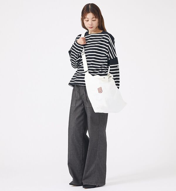 Rouge vif「【MONT KEMMEL/モン ケメル】ワイドバスクシャツ / ボーダーロングス」|Tシャツ・カットソー|
