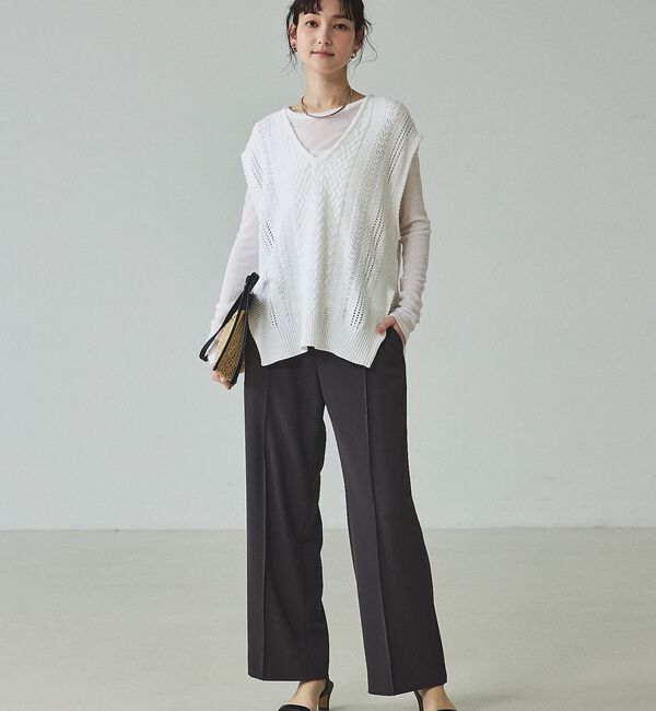 qualite「【セットアップ対応】ドライカルゼフルイドパンツ」|スラックス|