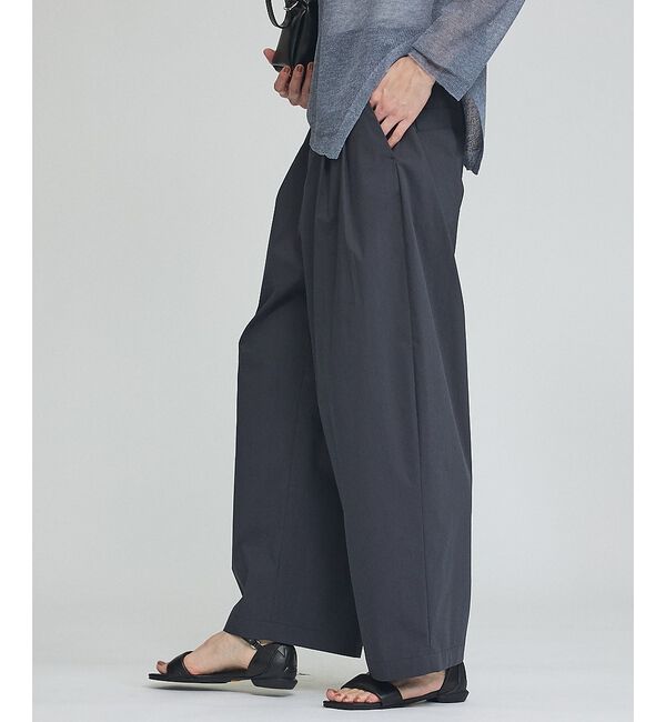 qualite「【接触冷感】タイプライター タックバレルパンツ」|その他|