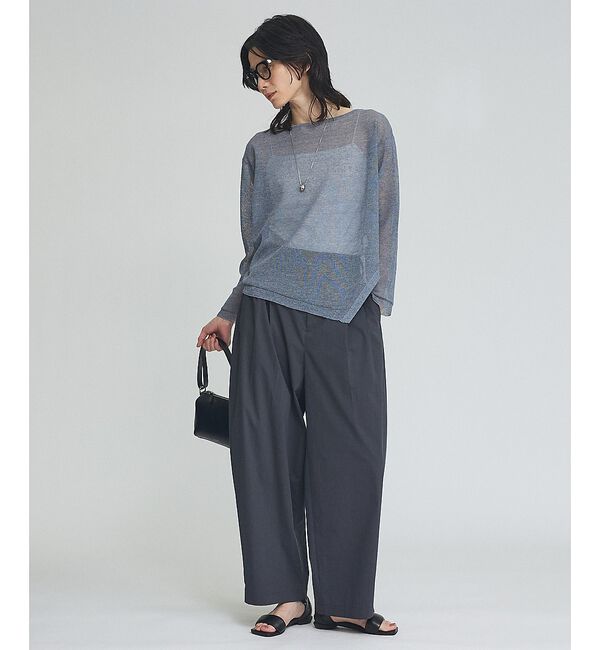 qualite「【接触冷感】タイプライター タックバレルパンツ」|その他|