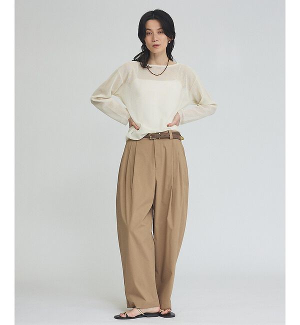 qualite「【接触冷感】タイプライター タックバレルパンツ」|その他|