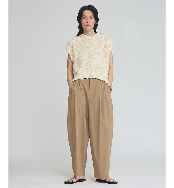 qualite「【接触冷感】タイプライター タックバレルパンツ」|その他|