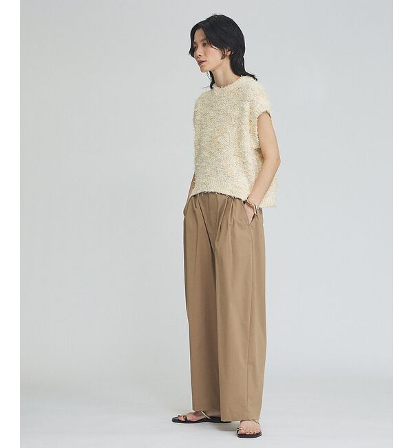 qualite「【接触冷感】タイプライター タックバレルパンツ」|その他|