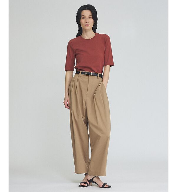 qualite「【接触冷感】タイプライター タックバレルパンツ」|その他|