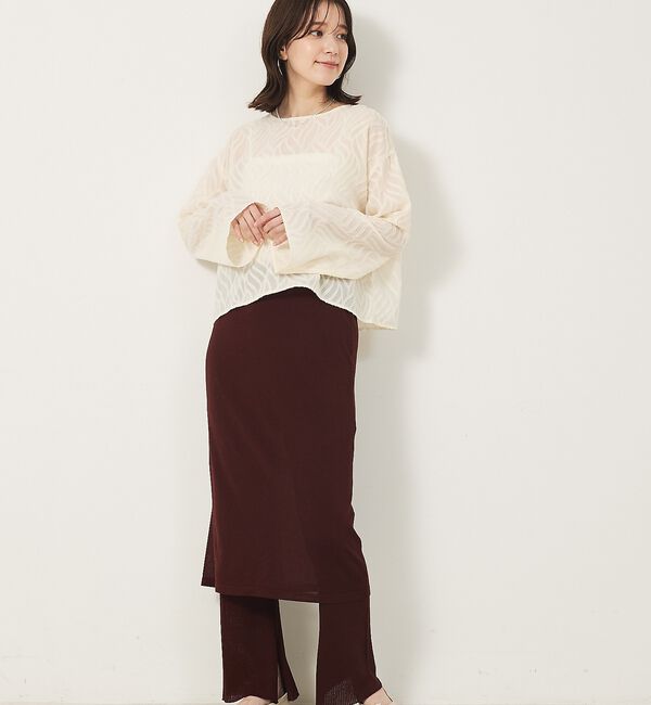abahouse mavie「【セットアップ対応】ニットスカートレイヤードパンツ」|その他|