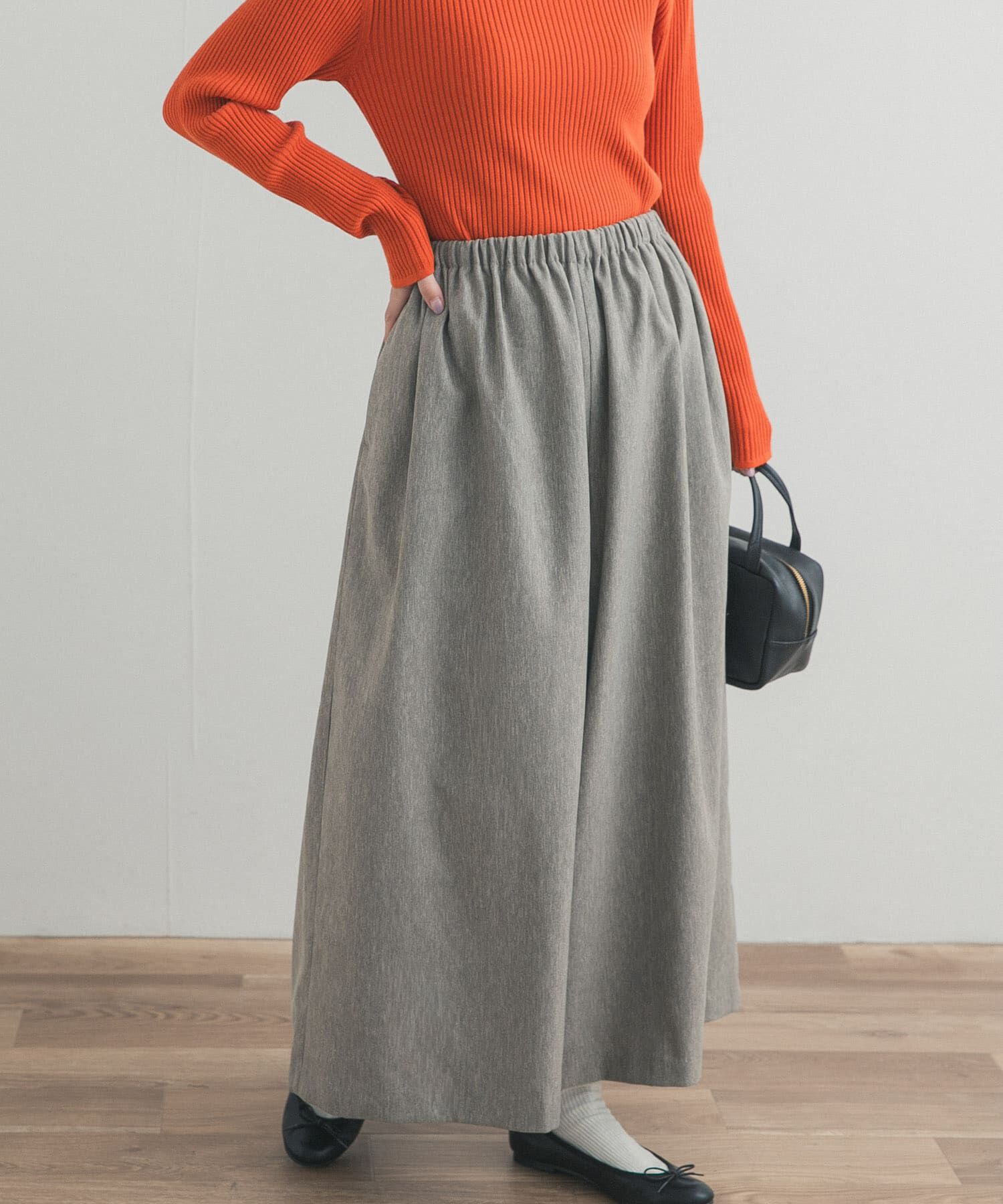 URBAN RESEARCH DOORS「9分丈ワイドギャザーパンツ」|その他|ベージュ系その他