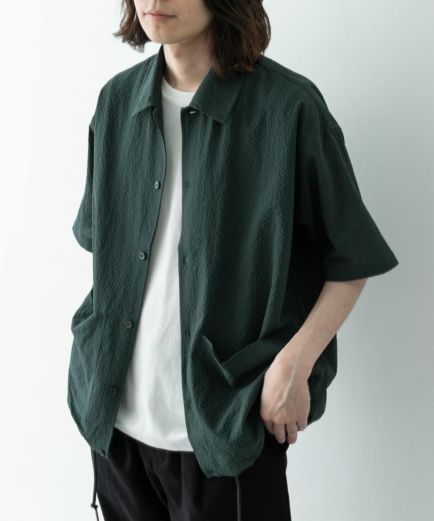 Sonny Label 「シアサッカーショートスリーブコーチシャツ」|シャツ・ブラウス|