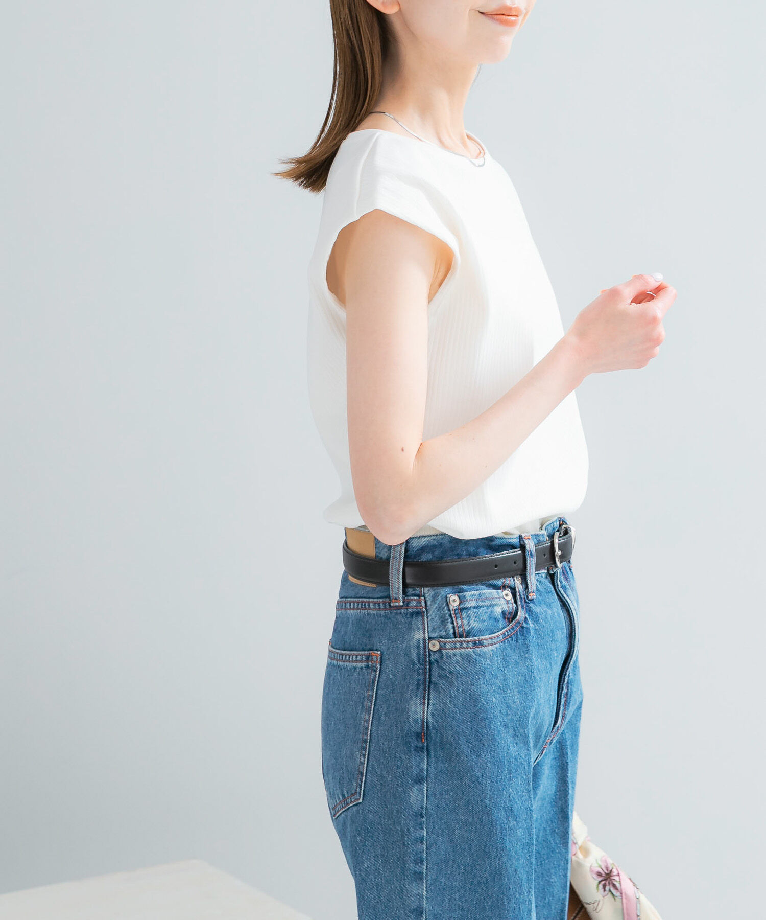 URBAN RESEARCH ROSSO「汗染防止 フレンチリブTシャツ」|Tシャツ・カットソー|