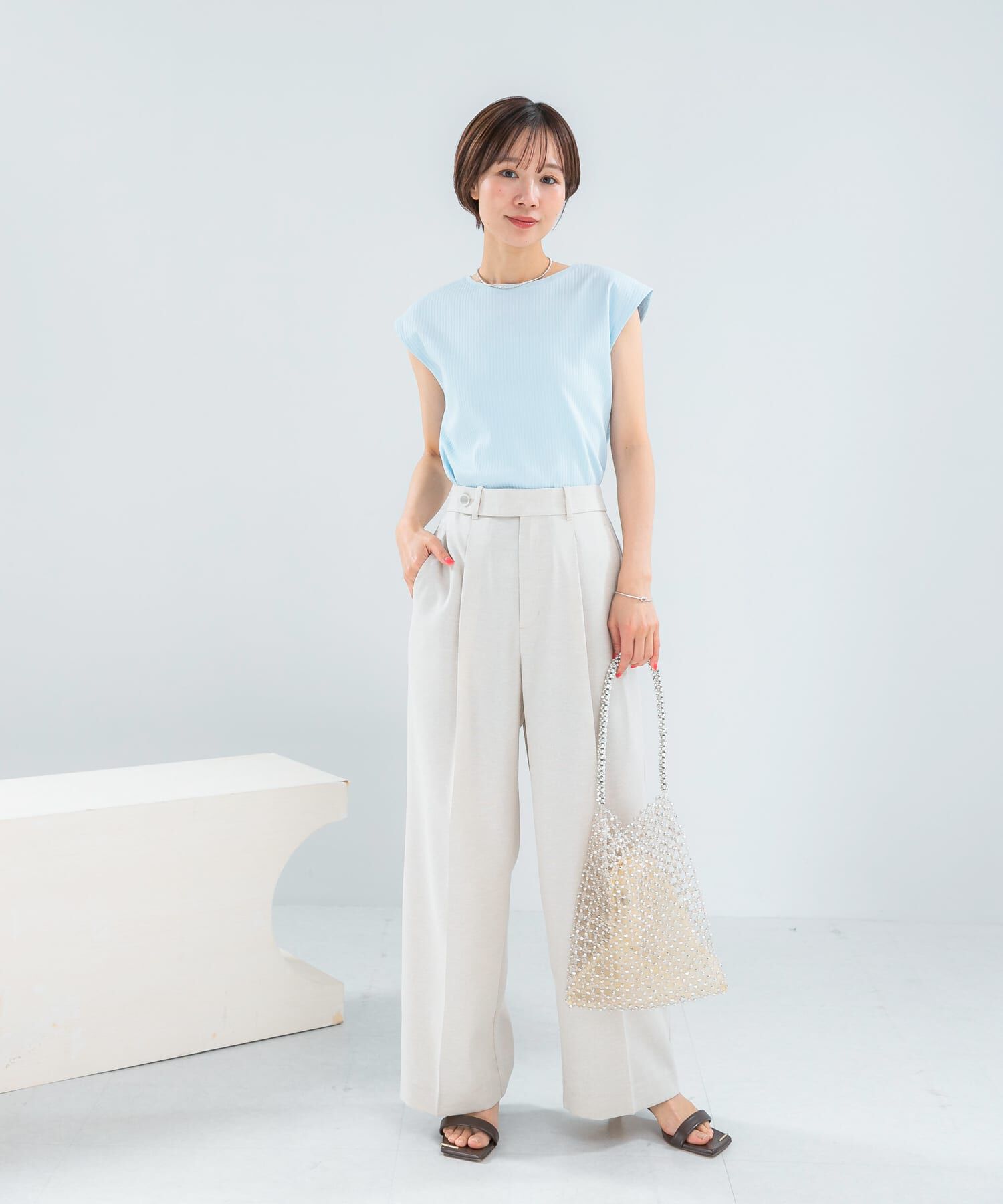 URBAN RESEARCH ROSSO「汗染防止 フレンチリブTシャツ」|Tシャツ・カットソー|