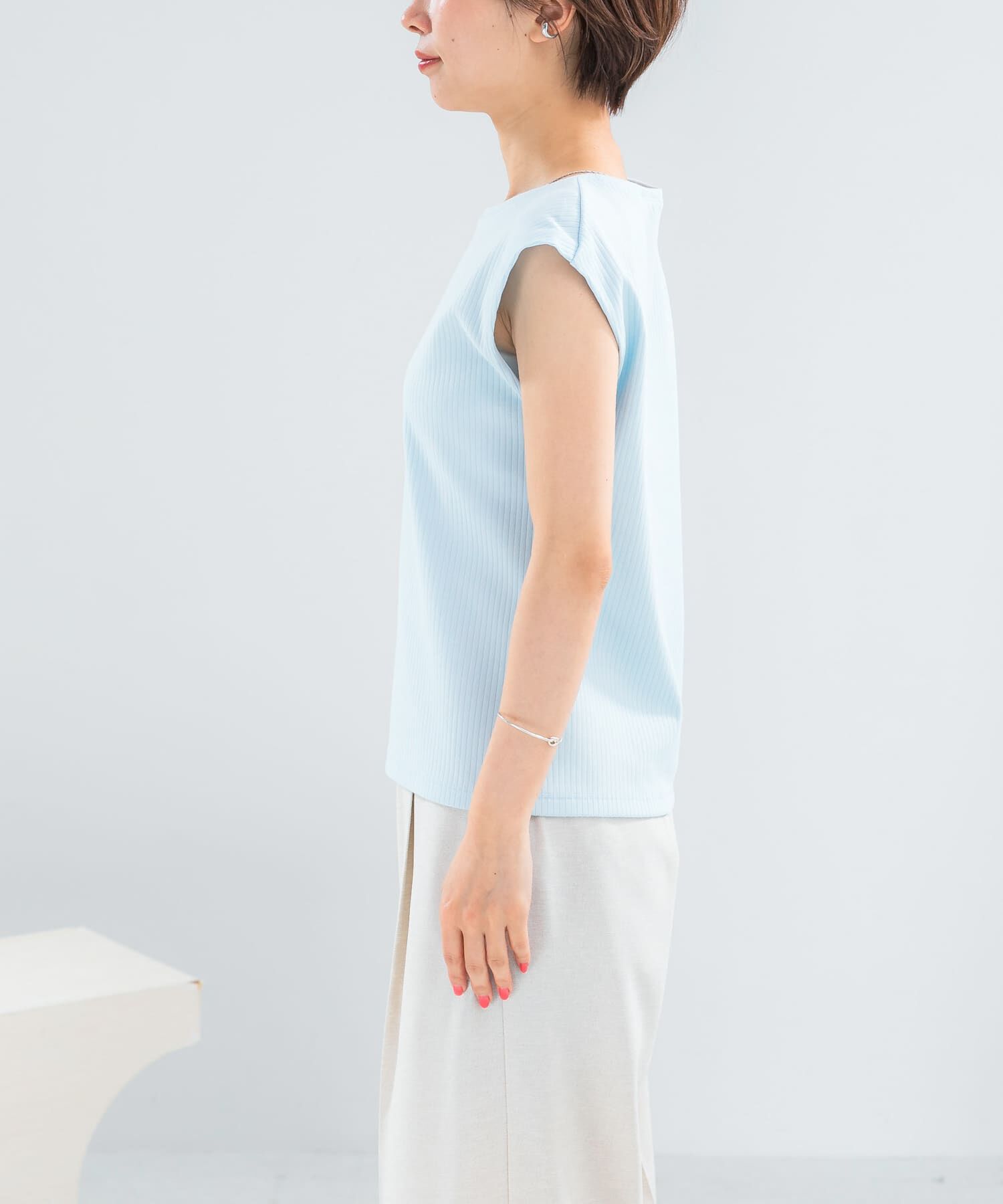 URBAN RESEARCH ROSSO「汗染防止 フレンチリブTシャツ」|Tシャツ・カットソー|