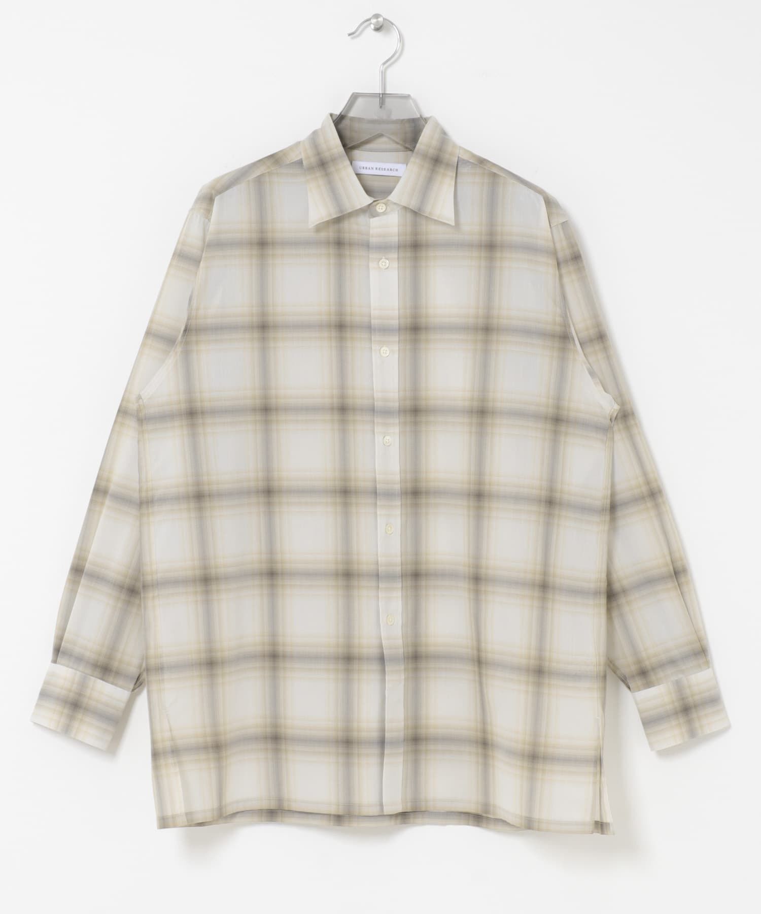 URBAN RESEARCH「SHEER CH SQUARE CUT SHIRTS」|シャツ・ブラウス|