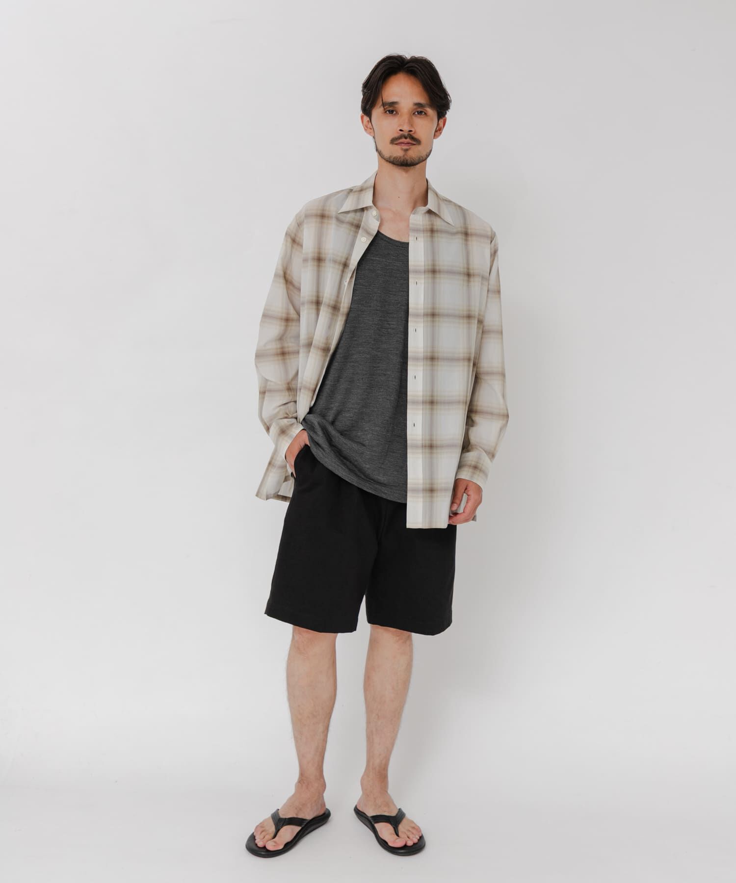 URBAN RESEARCH「SHEER CH SQUARE CUT SHIRTS」|シャツ・ブラウス|