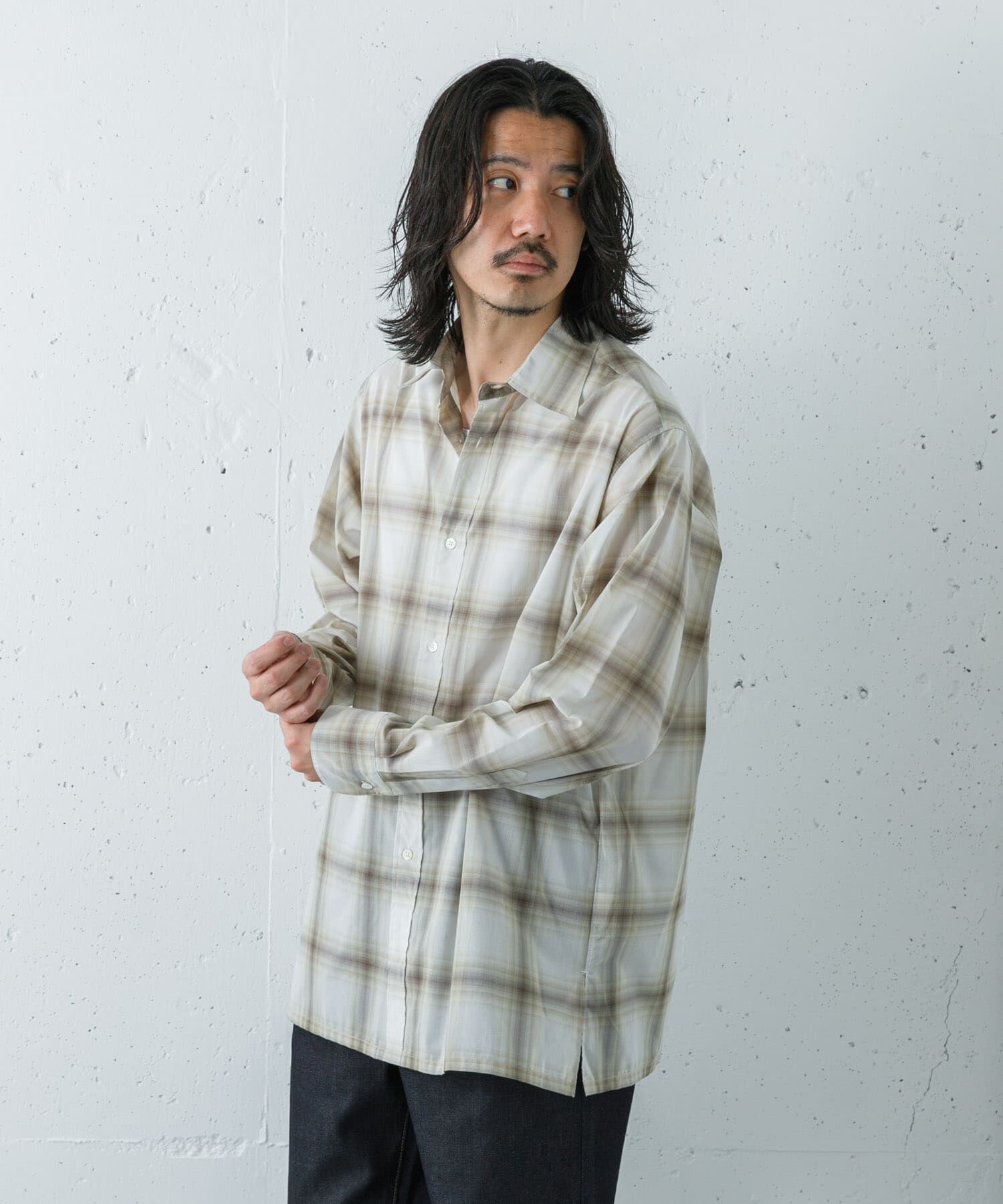 URBAN RESEARCH「SHEER CH SQUARE CUT SHIRTS」|シャツ・ブラウス|