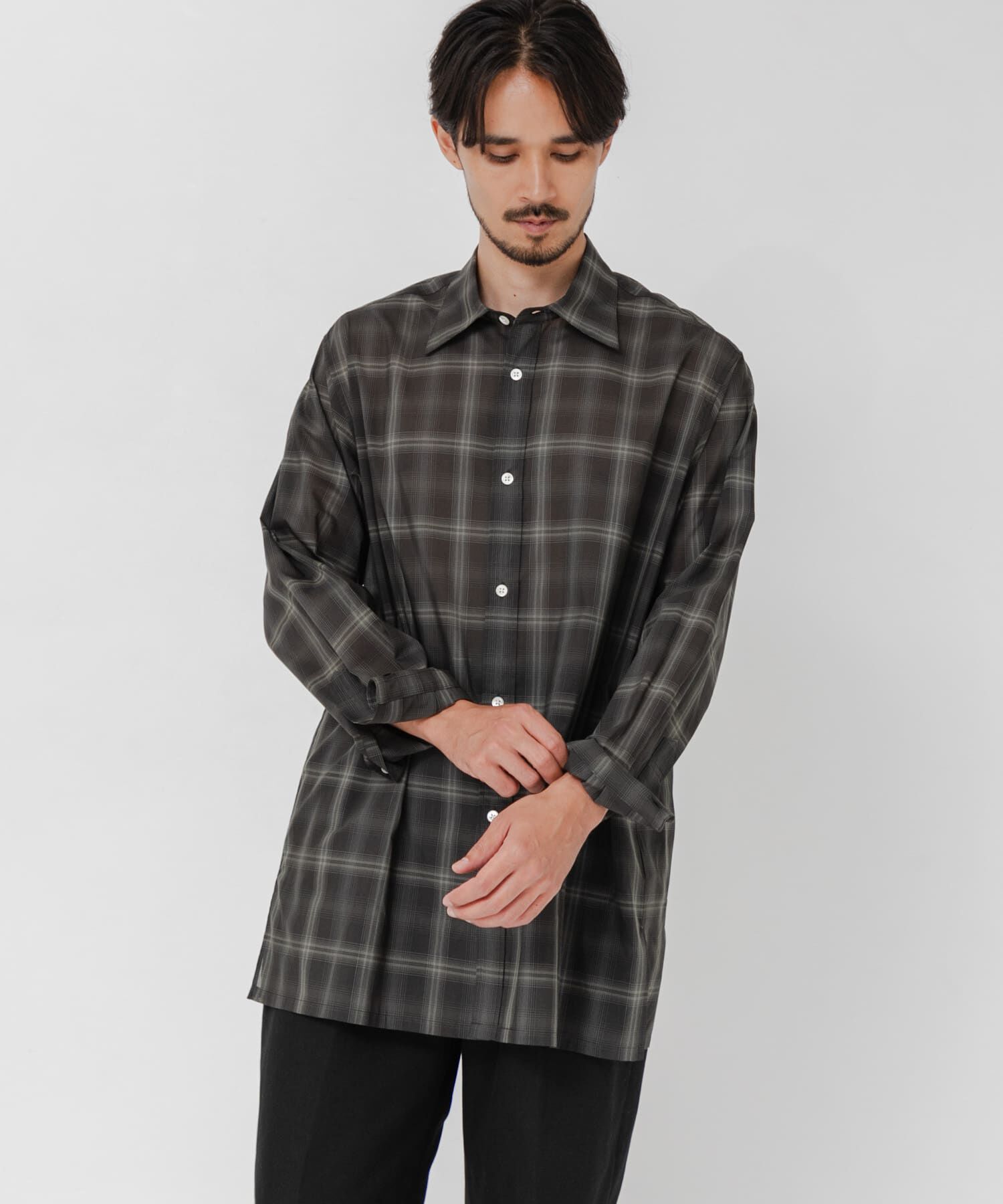 URBAN RESEARCH「SHEER CH SQUARE CUT SHIRTS」|シャツ・ブラウス|